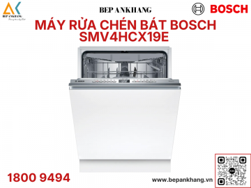 Máy rửa chén âm toàn phần Bosch SMV4HCX19E - Series 4 - Công nghệ sấy trao đổi nhiệt